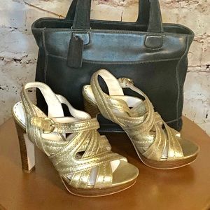 New Coach Gold Platforms